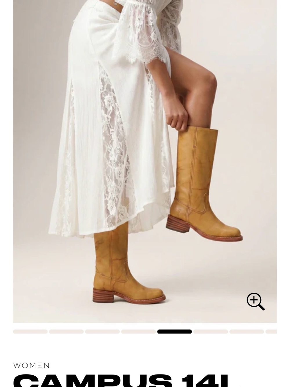 Guaranteed Authentic Frye Banana Leather Campus 14L Knee-High Boots NIB - Picture 6 of 9